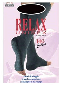 Solidea Relax Unisex 140 DEN Gambaletto Compressivo Punta Aperta Colore Naturale Taglia 4 XL