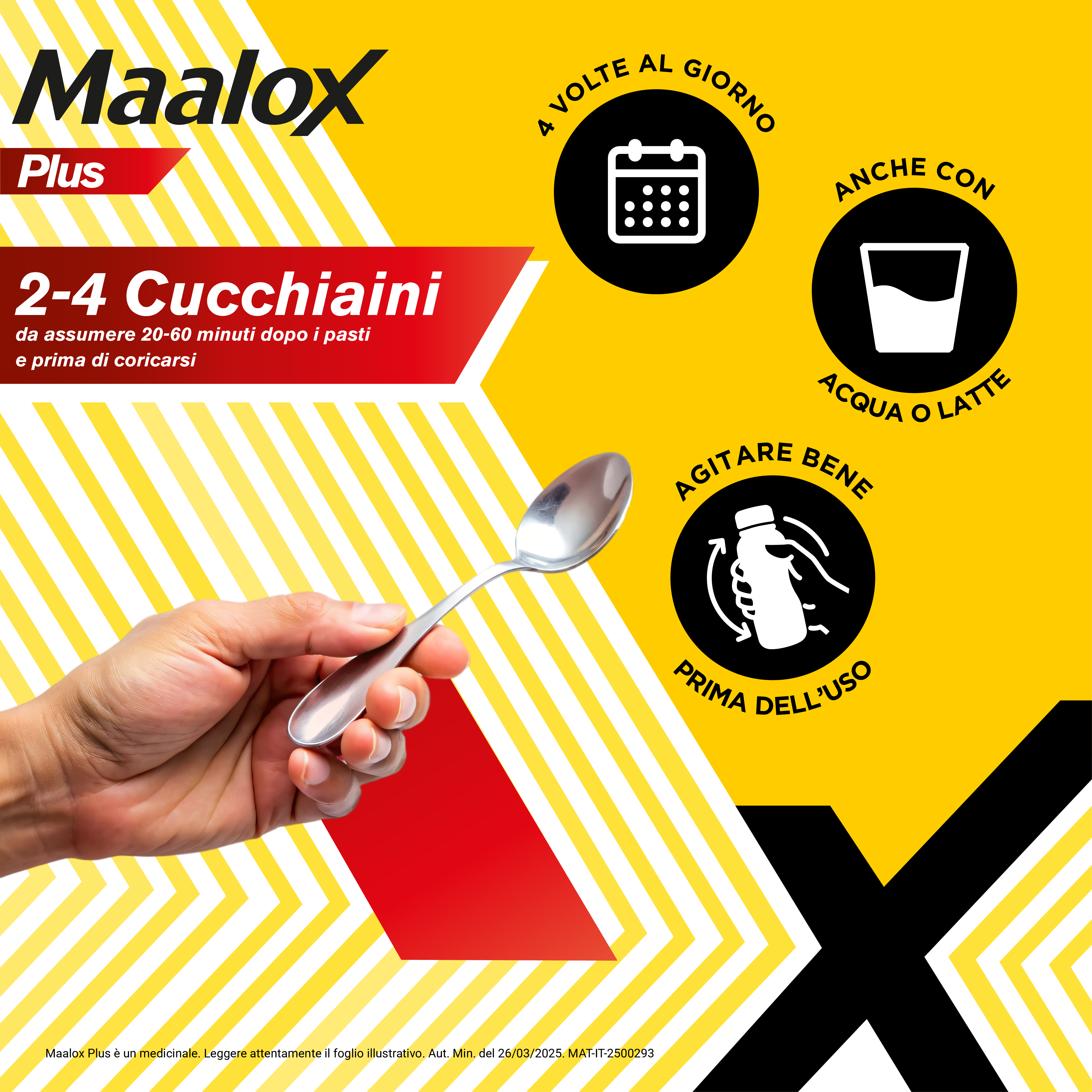 Maalox Plus sospensione orale, contro bruciore e acidità di stomaco, 250 ml