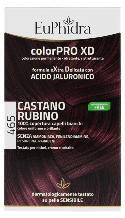 Euphidra Colorpro XD Tintura Extra Delicata Colore Castano Rubino 465