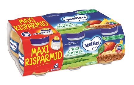 Mellin Mela Banana Omogeneizzato Di Frutta 6x100 g