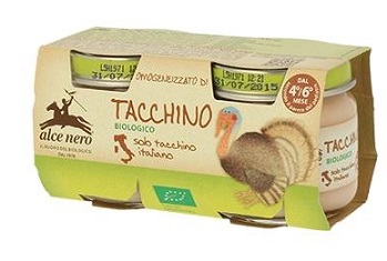 Alce Nero Omogenizzato di Tacchino Biologico 2x80 g