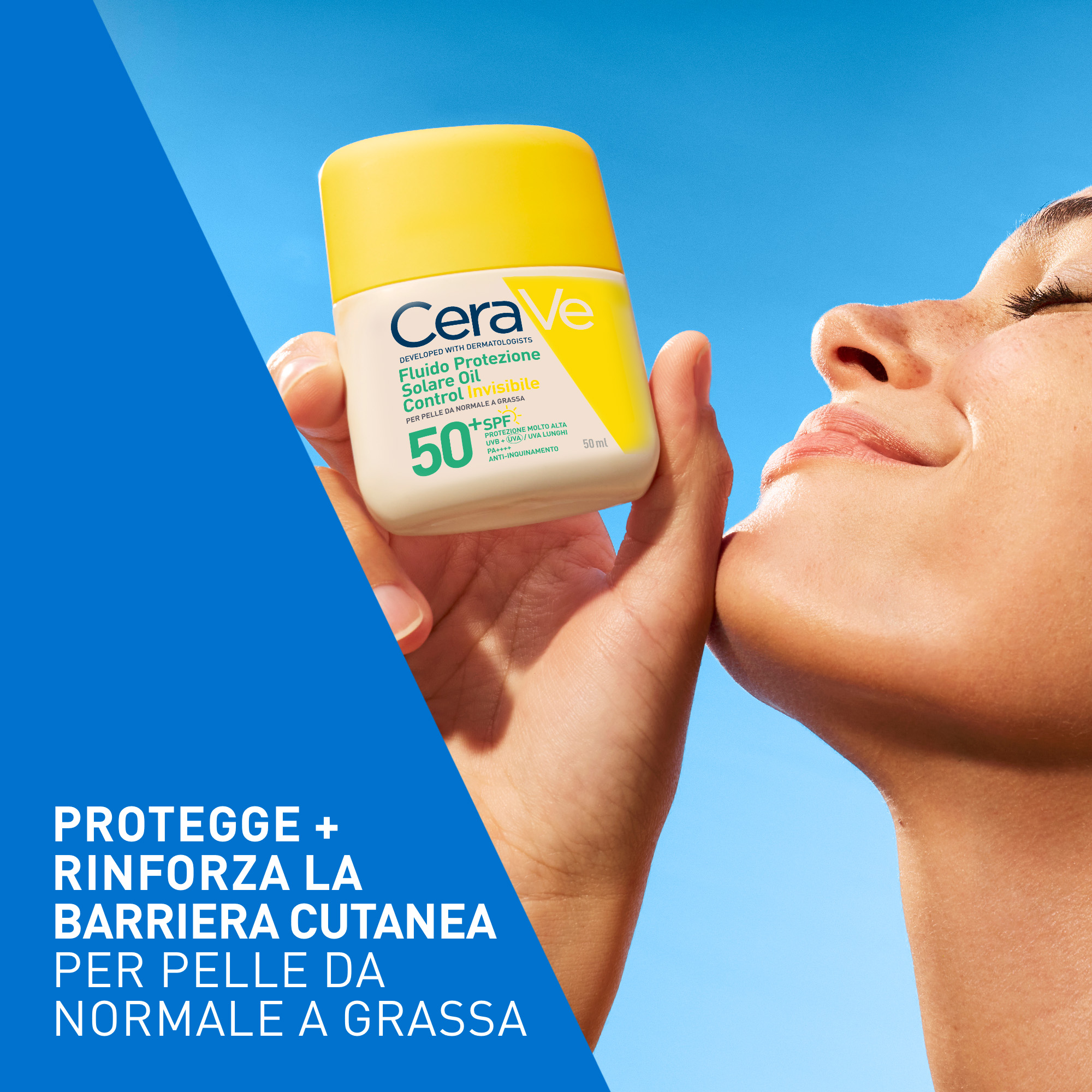 Cerave - Fluido Oil Control SPF50+ - Protezione Solare Invisibile Viso 50 ml