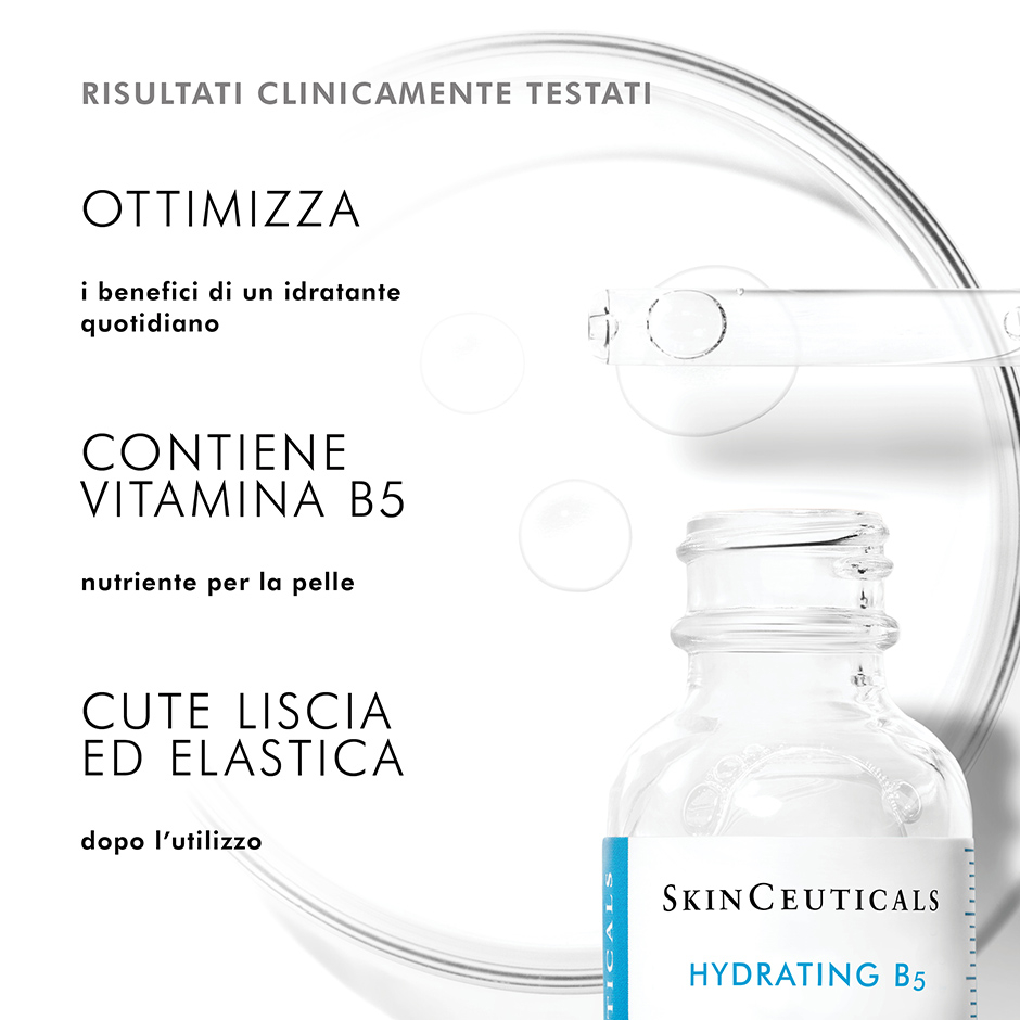 SkinCeuticals Hydrating B5 Siero idratante a base di Vitamina B5 e Acido Ialuronico, per ristabilire i corretti livelli di idratazione e restituire luminosità 30 ml