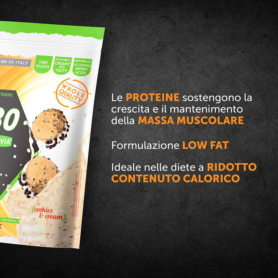 Named Sport Creamy Protein 80 Cookies & Cream Polvere 500 g - Proteine Del Siero Del Latte