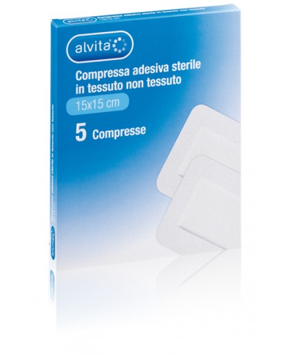 Alvita Compressa Adesiva Sterile Dimensioni 15x15cm
