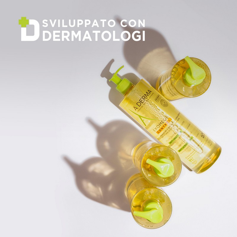 A-Derma Exomega Control Olio lavante emolliente  “anti-grattage”, pelle secca a tendenza atopica, 750ml  