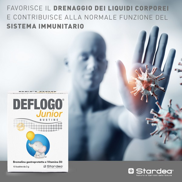 Deflogo Junior Integratore Con Bromelina 10 Bustine