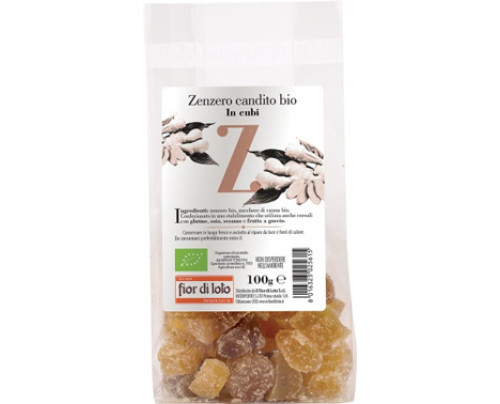 Fior di Loto Zenzero Candito in Cubi Bio
