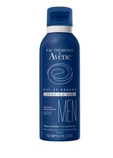 Eau Thermale Avène Men Gel da barba, Idrata e lenisce, Pelle sensibile con imperfezioni, con Acqua termale, 150ml 
