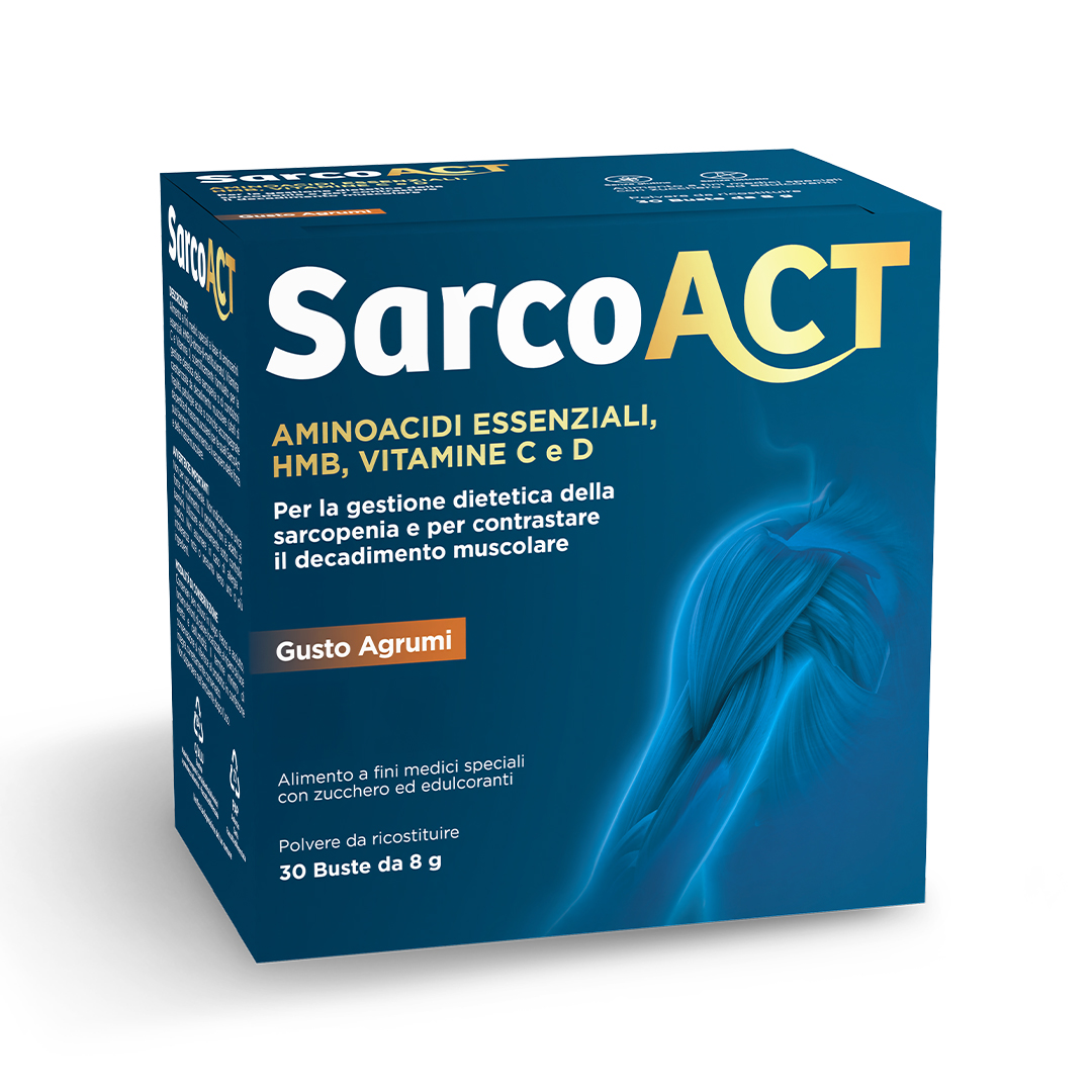SarcoAct 30 Buste Da 8 g Gusto Agrumi - Alimento A Fini Medici Speciali