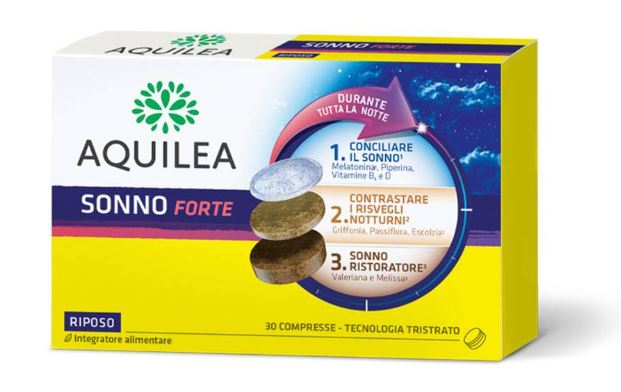 Aquilea Sonno Forte Integratore per il Riposo Notturno 30 Compresse