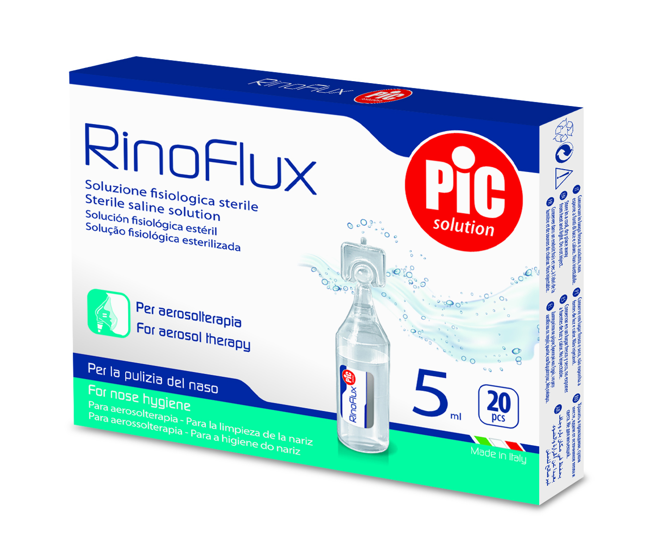 Rinoflux Soluzione Fisiologica Aerosolterapia 20 Flaconi