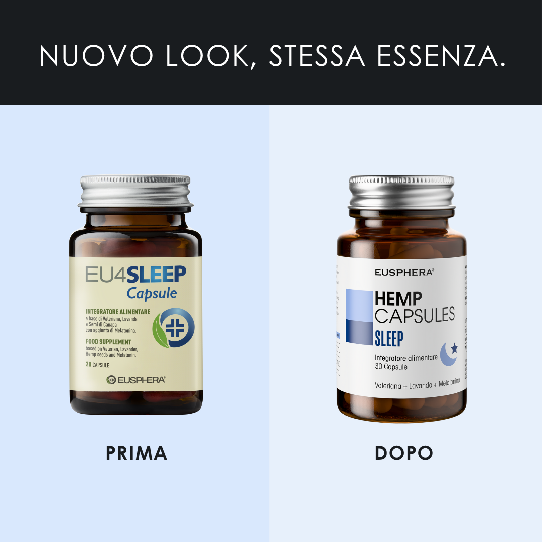 Eusphera Hemp Capsules Sleep 30 Capsule - Integratore Naturale Per Il Sonno