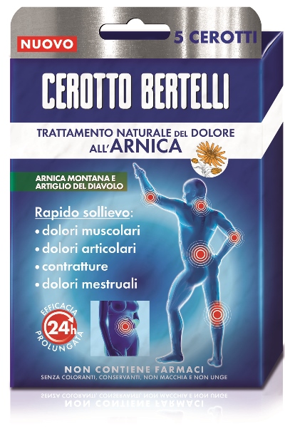 Cerotto Bertelli - Trattamento naturale del dolore all'arnica - 5 cerotti