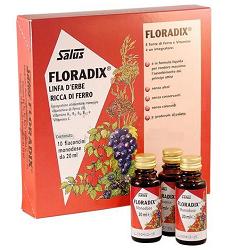 Floradix Ferro Integratore Ferro Vitamine 10 Flaconcini