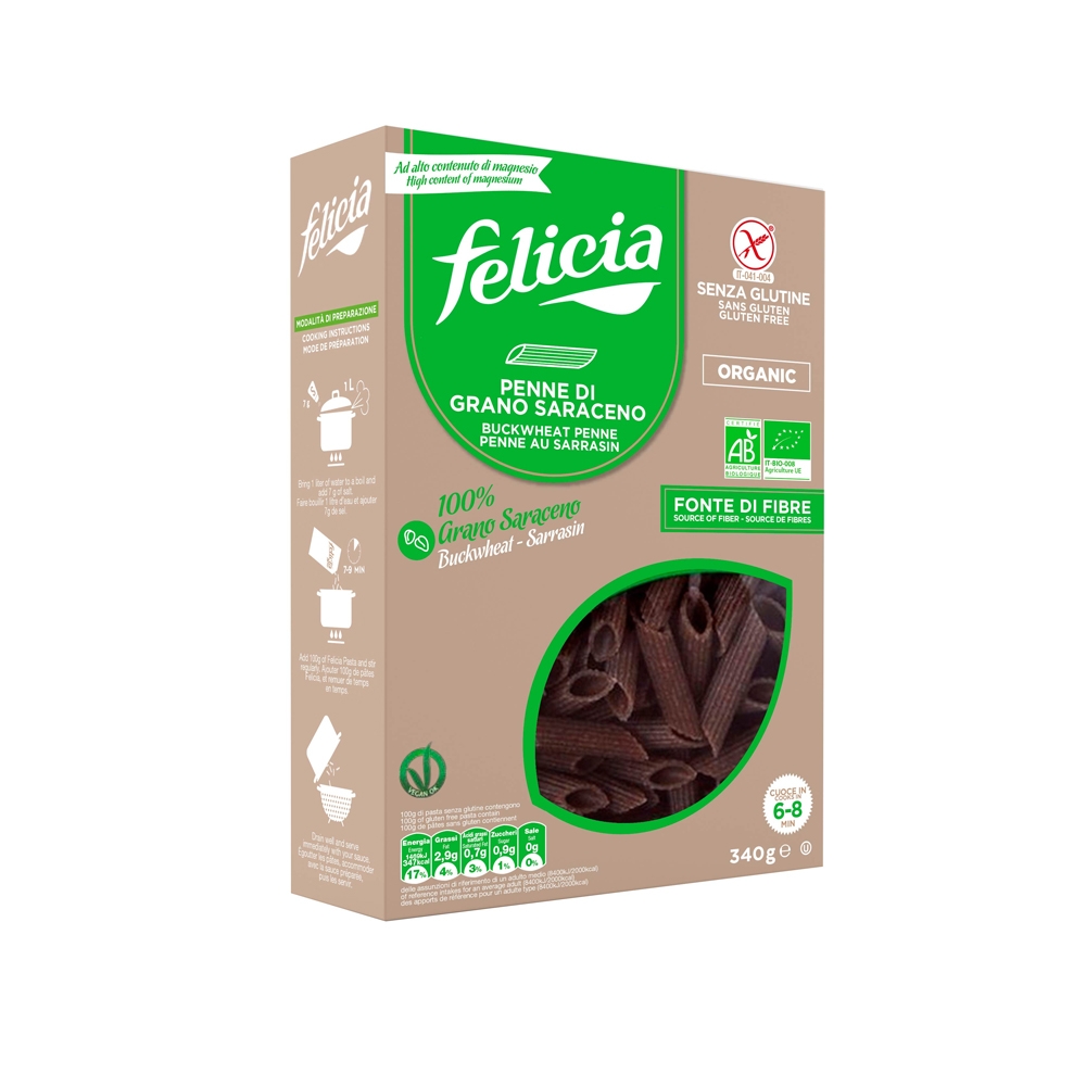 Felicia Bio Penne Rigate Al Grano Saraceno Senza Glutine 340 g