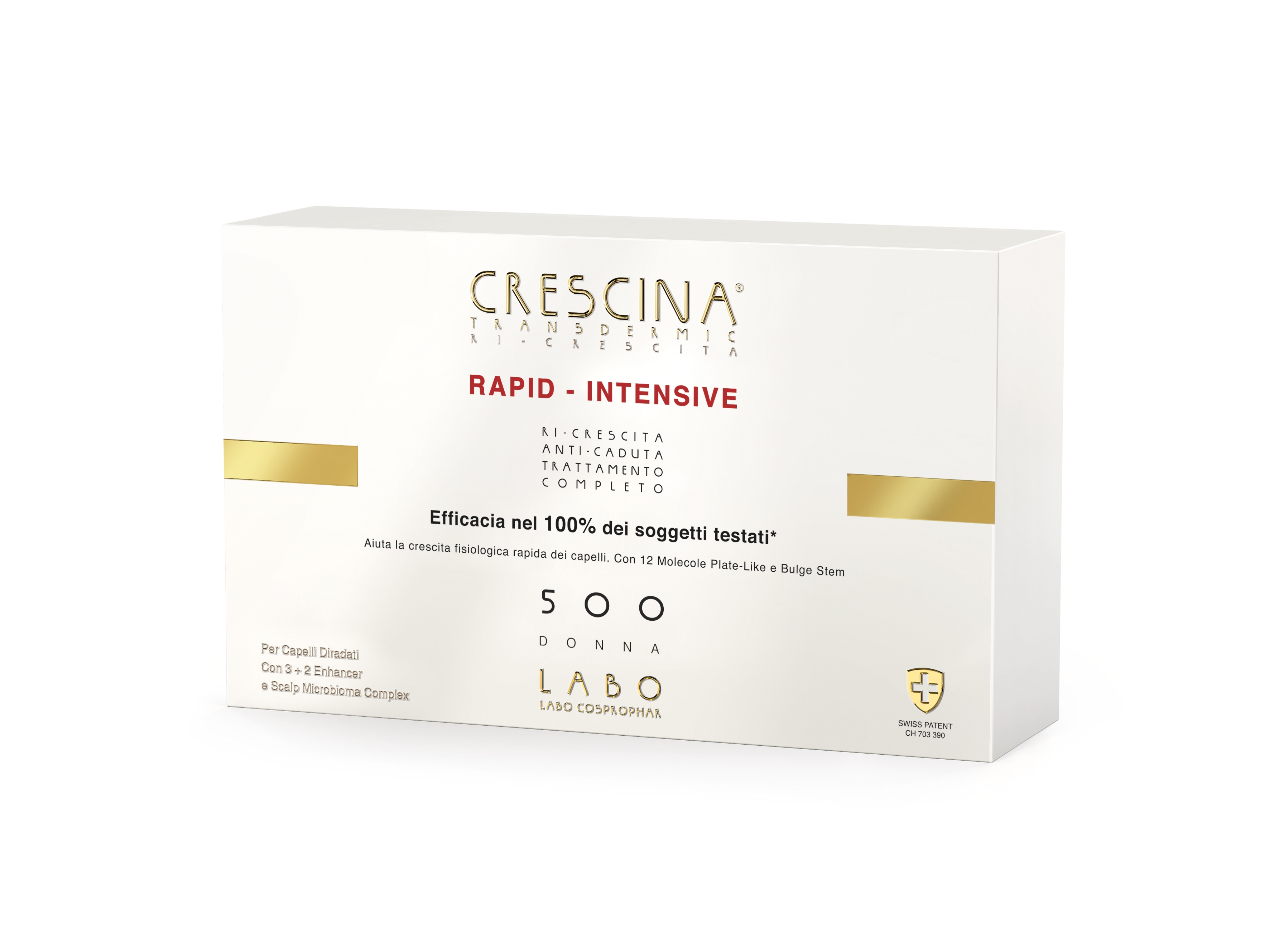 CRESCINA HB177 Transdermic Rapid-Intensive Ri-Crescita Trattamento Completo 500 Donna 10+10 Fiale