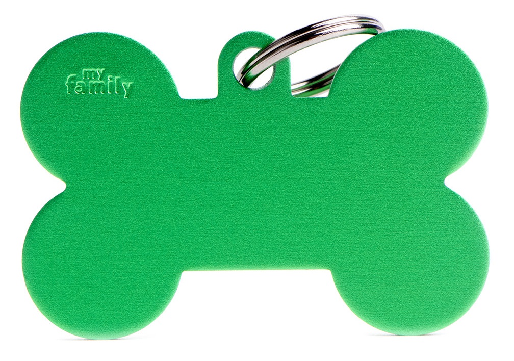 MY FAMILY MEDAGLIETTA OSSO (XL) ALLUMINIO VERDE (REF. MFXL06)