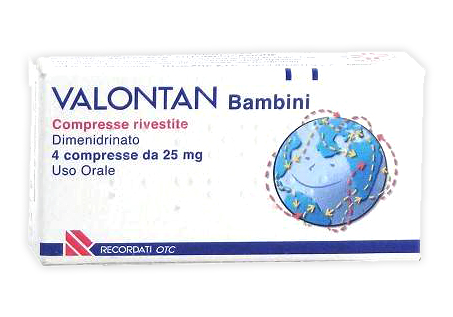 Valontan Bambini 25 mg Dimenidrinato 4 Compresse Rivestite