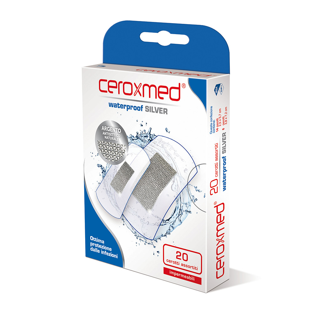 Ceroxmed Waterproof Silver Cerotti Resistenti All'Acqua 5x7,2 cm
