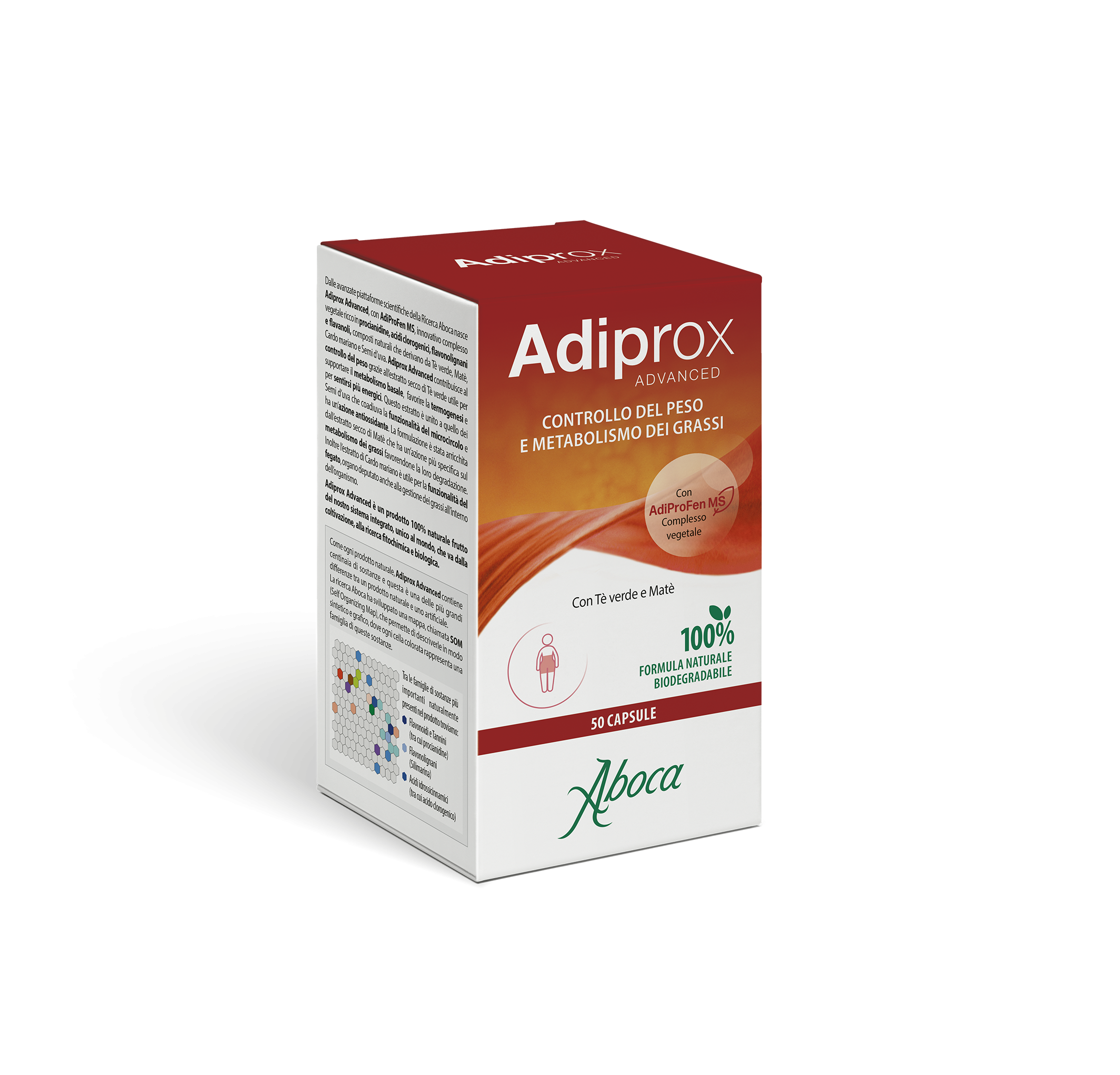 Aboca Adiprox Advanced Integratore Metabolismo dei Grassi 50 Capsule