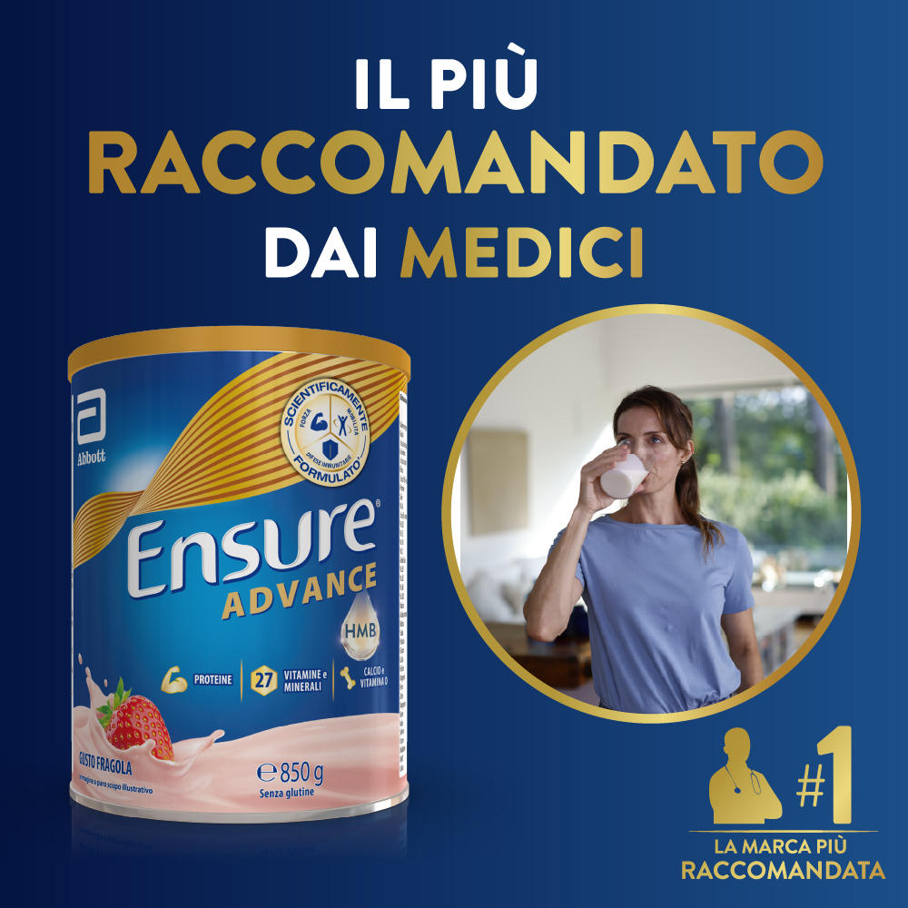 Ensure® Advance Integratore in polvere forza & energia 850g Fragola