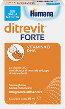 Humana Ditrevit Forte Integratore Vitamina D e DHA Gocce 15 ml