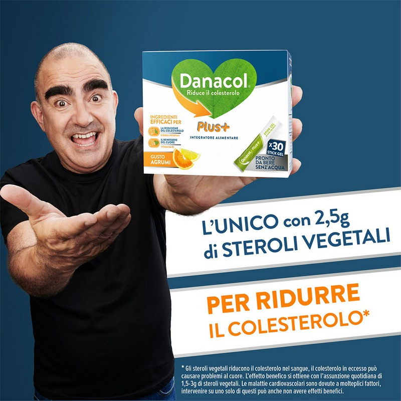 DANACOL Plus+ : Integratore alimentare per la riduzione del colesterolo - 30 StickGel 