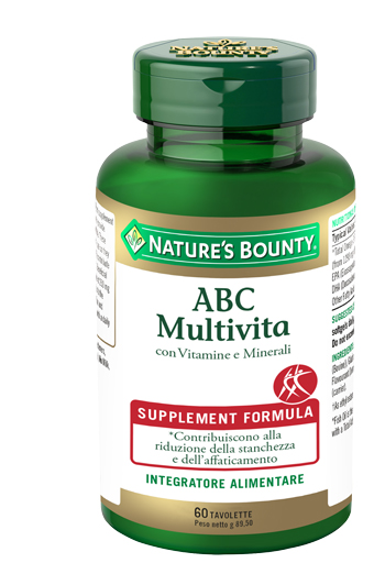 Nature's Bounty ABC Multivita Integratore Vitamine e Minerali 60 Tavolette