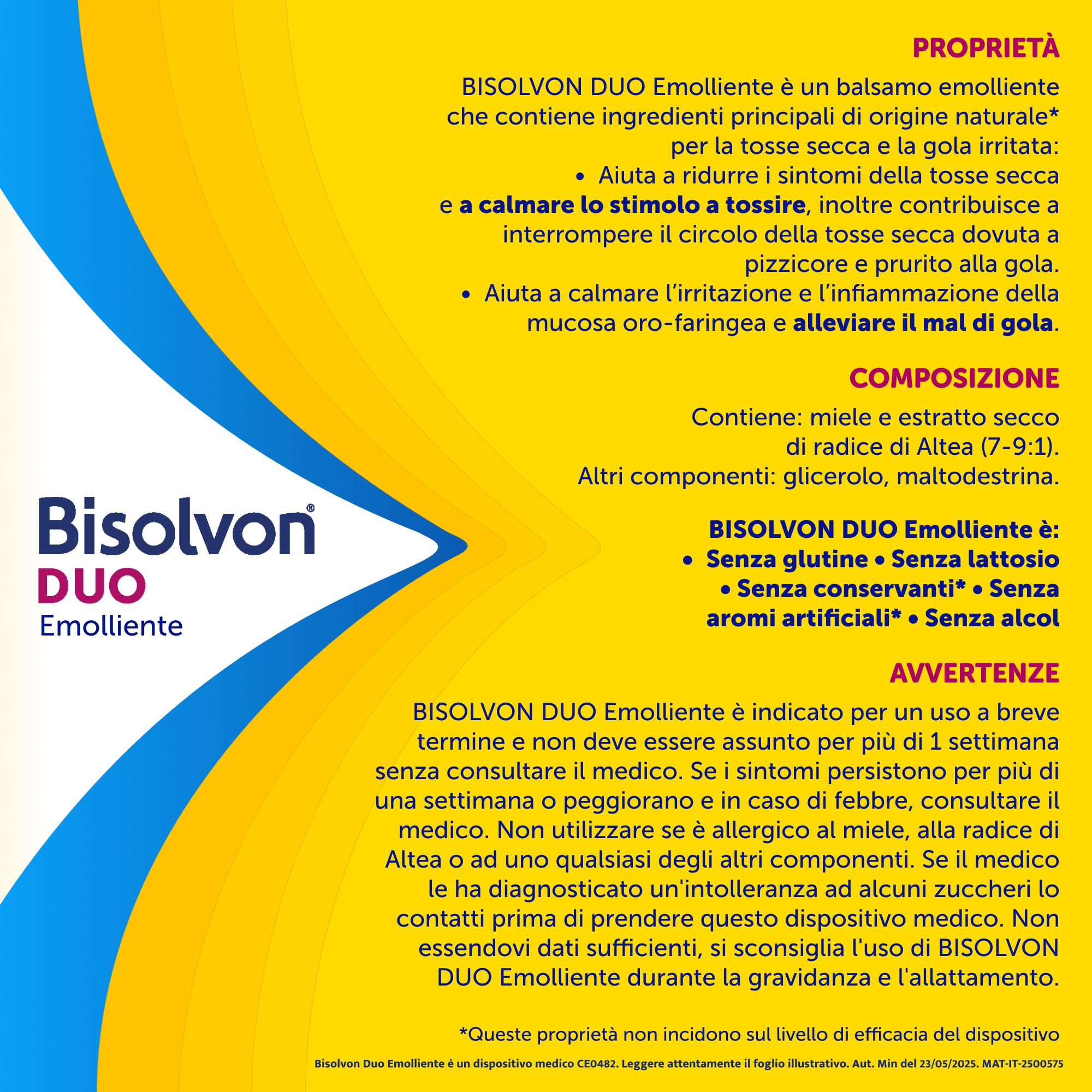 Bisolvon Duo Emolliente: Sciroppo Contro Tosse e Gola Irritata 100 ml