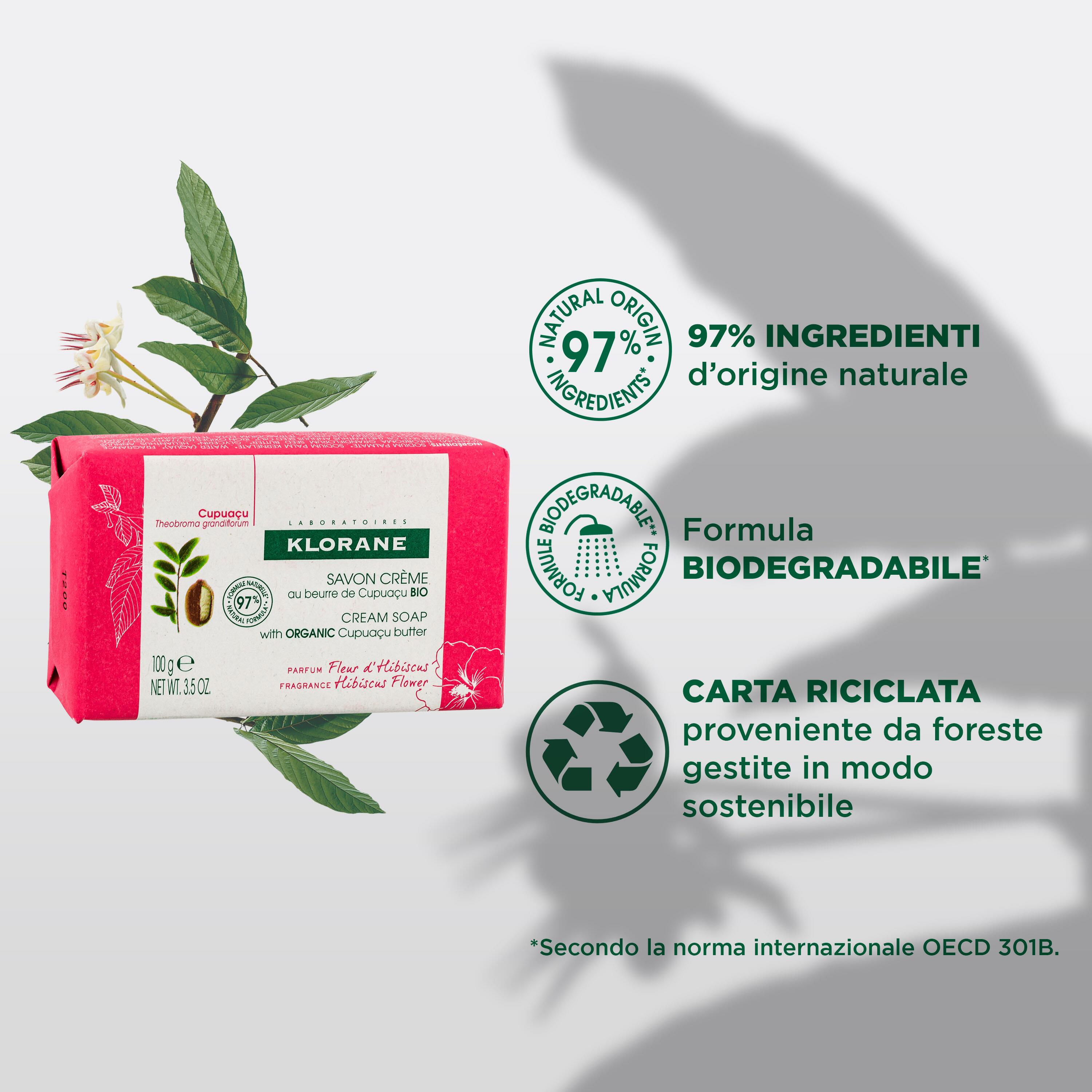Klorane - Crema Sapone Al Fiore D'Ibisco Per Tutti I Tipi Di Pelle 100 g