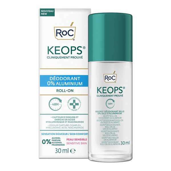 Keops Deodorante Roll-On 48h 0% Aluminum 