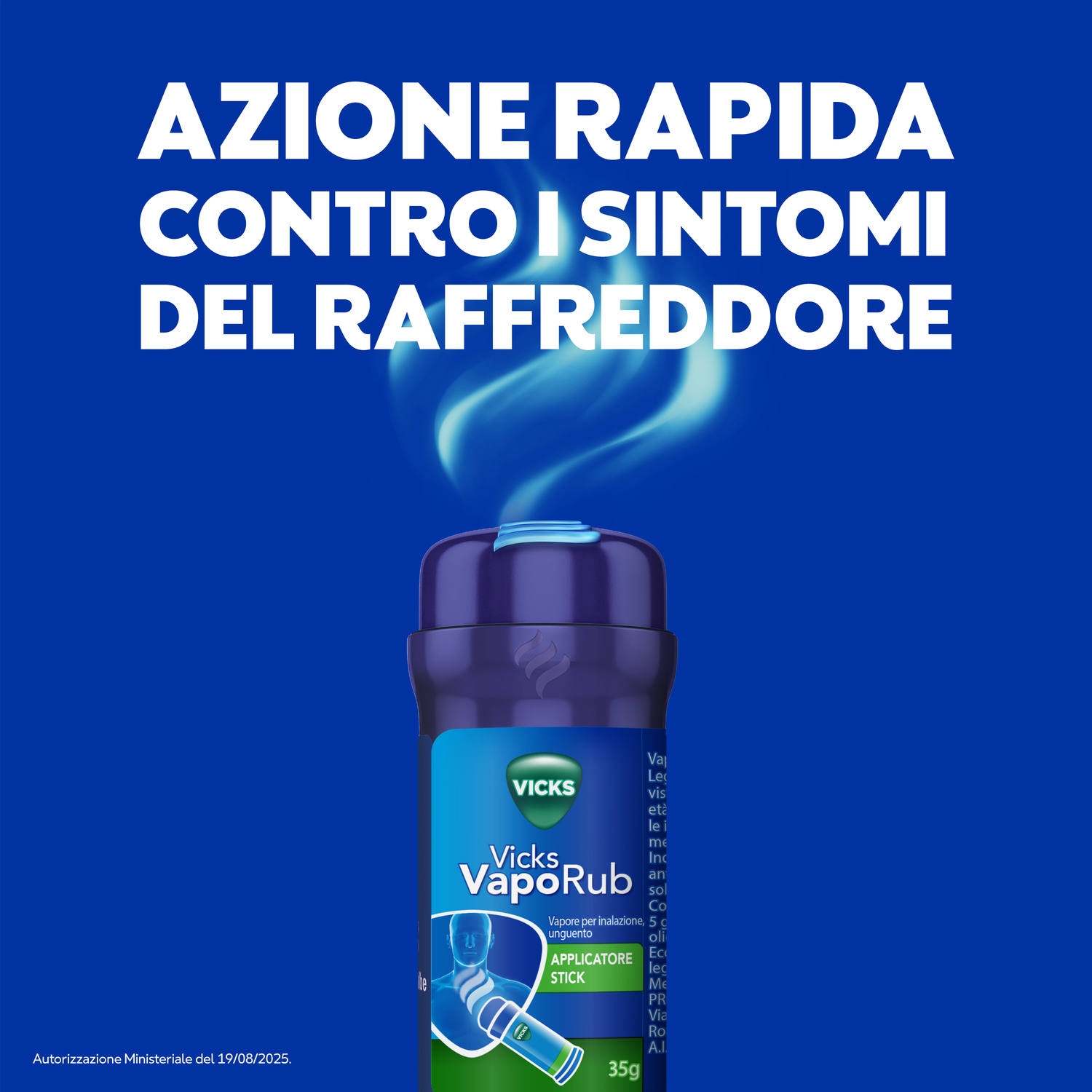 VICKS VapoRub Vapore per Inalazione Unguento 35 g Applicatore Stick