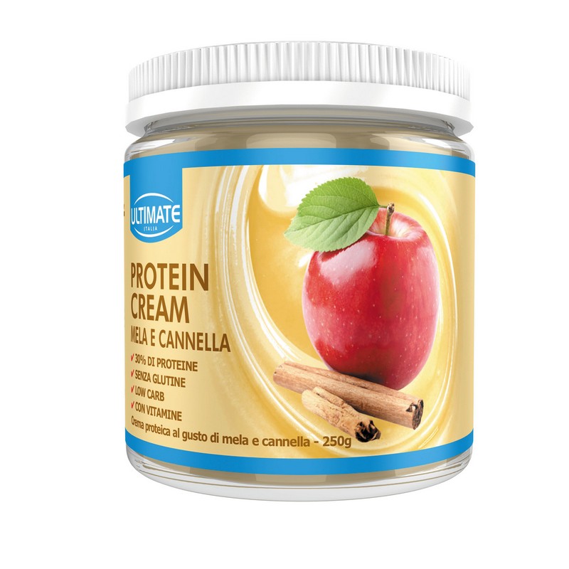 Ultimate Italia Protein Cream - Crema Proteica Spalmabile Gusto Mela E Cannella 250 g