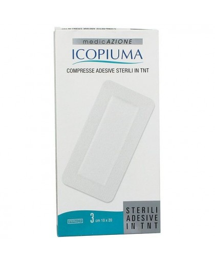 Icopiuma Compresse di Garza Adesiva Sterile In TNT 10x20 cm 3 pezzi