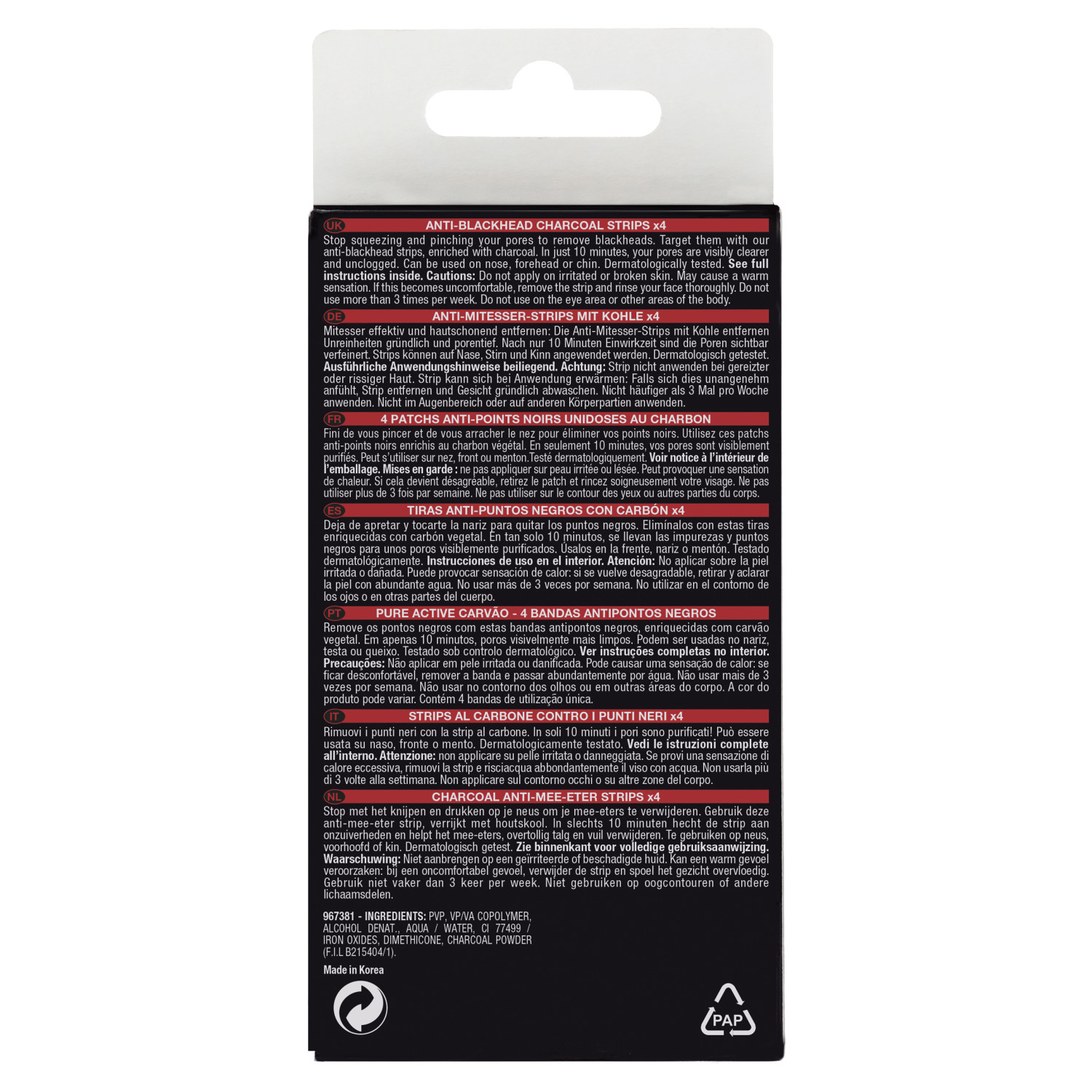 GARNIER CHARCOAL PATCHES