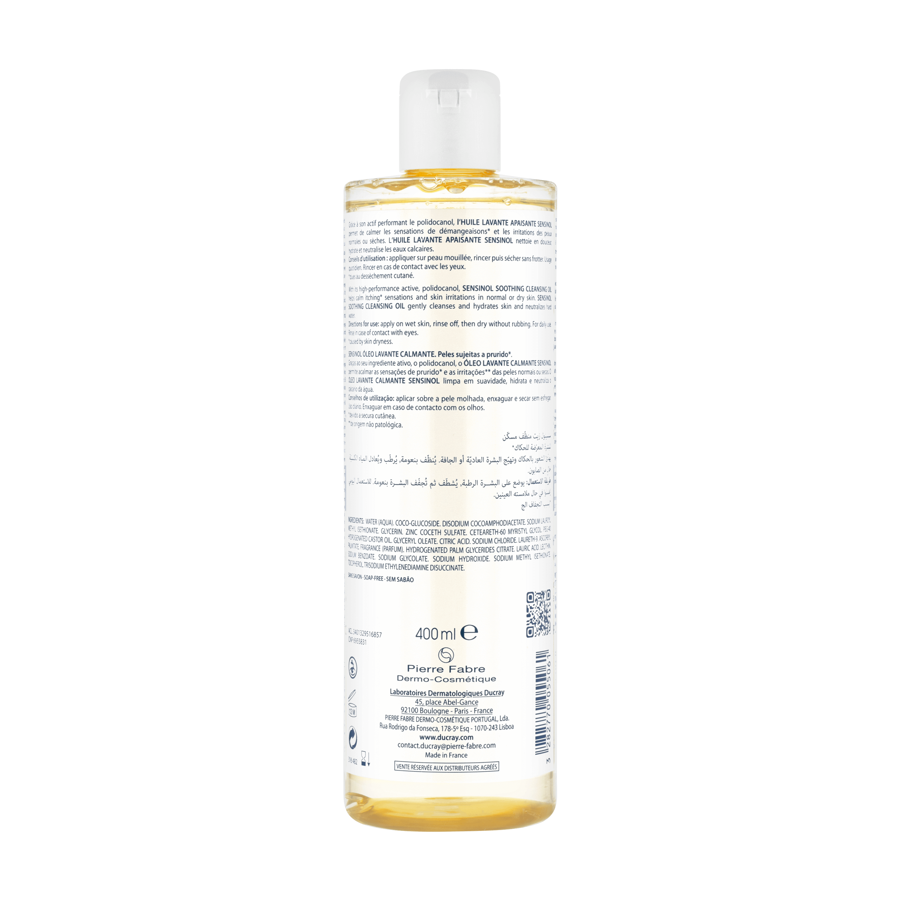 Ducray Sensinol Olio Detergente Lenitivo Corpo 400 ml