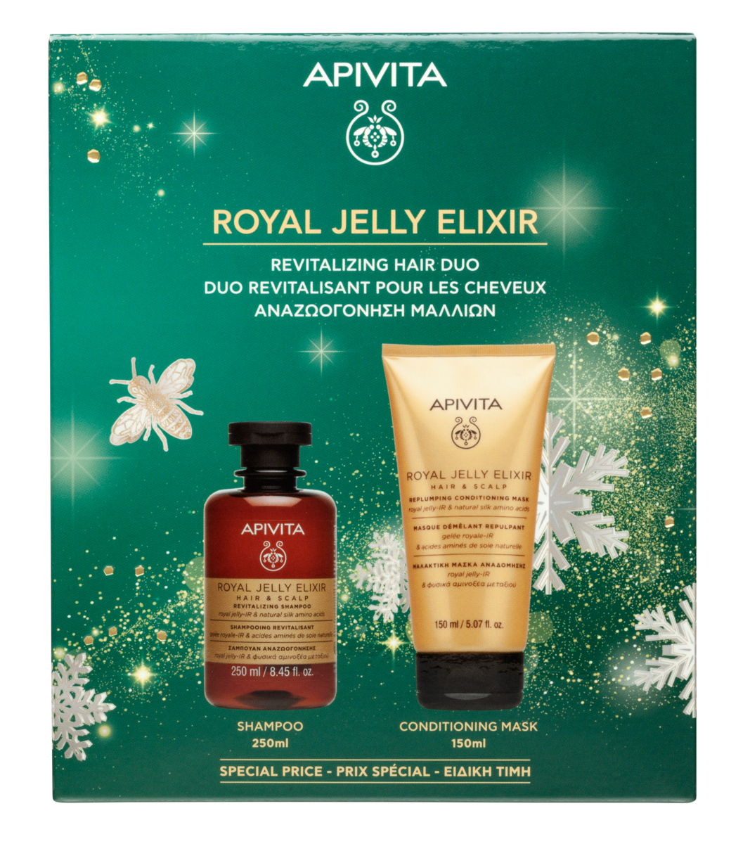 Apivita Royal Jelly Cofanetto Regalo - Shampoo 250 ml + Balsamo 150 ml