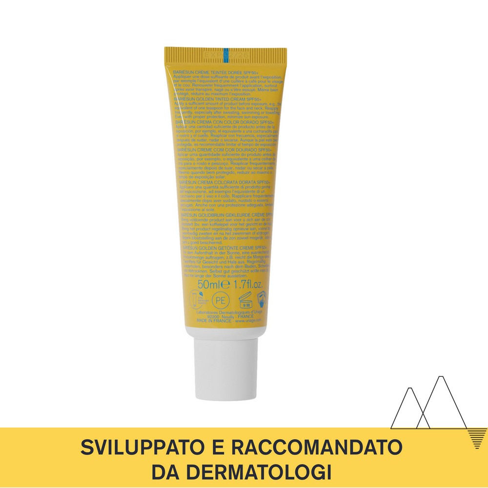 Uriage Bariesun Crema solare colorata Tinta Dorata SPF50+ 50mL