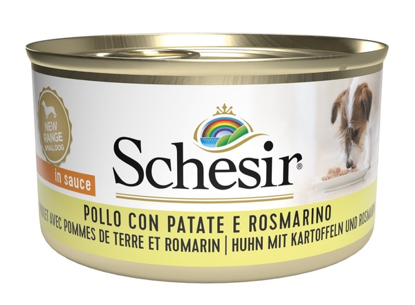 SCHESIR DOG POLLO/PAT/ROSM 85G