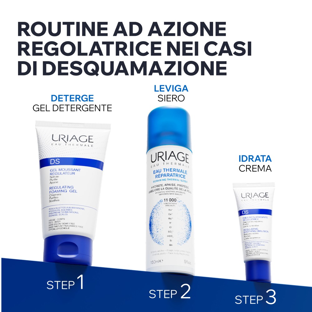 Uriage D.S. - Gel Detergente Normalizzante Per Dermatite Seborroica Viso E Corpo 150 ml