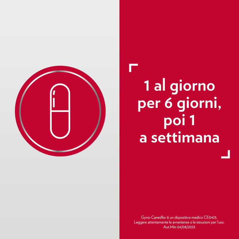 Gyno-Canesflor, Probiotico per prevenire le recidive di Candida e Infezioni Vaginali, con Lactobacilli,  Ripristina la Microflora Batterica, 10 Capsule Vaginali