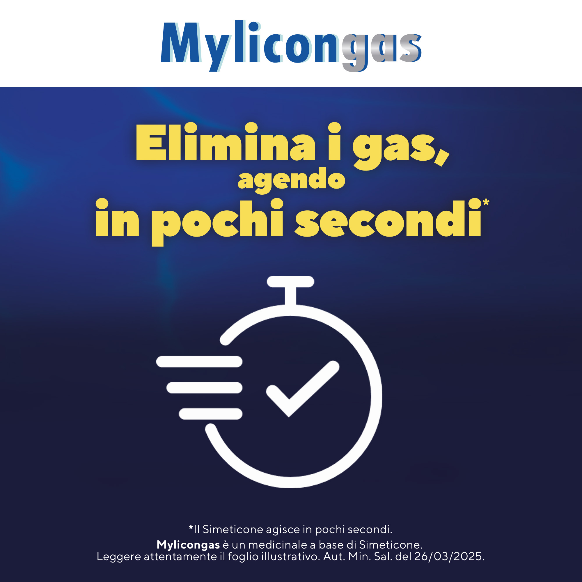Mylicongas Aerofagia 50 Compresse per Flatulenza Meteorismo Gonfiore addominale