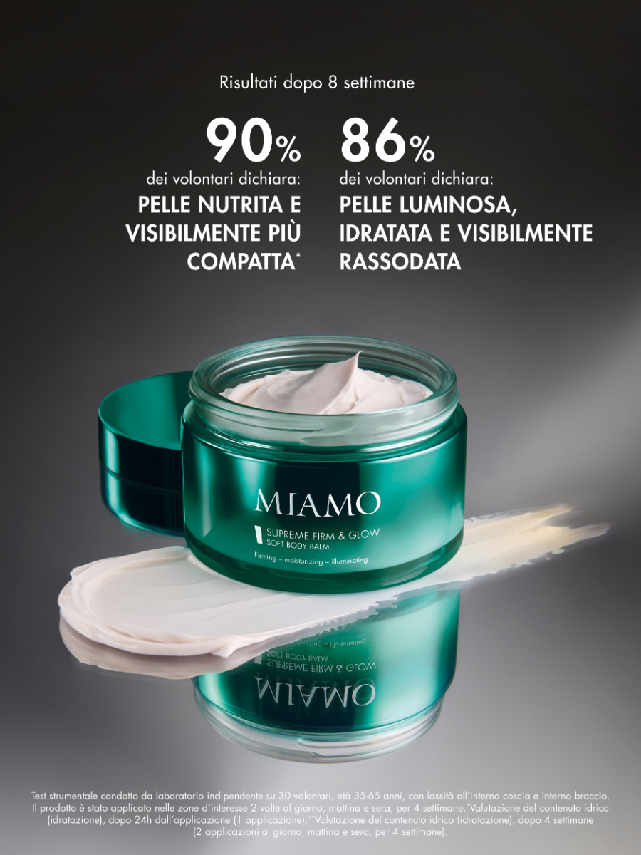 Miamo - Supreme Firm & Glow Soft Body Balm - Balsamo Corpo Rassodante, Idratante E Illuminante 200 ml