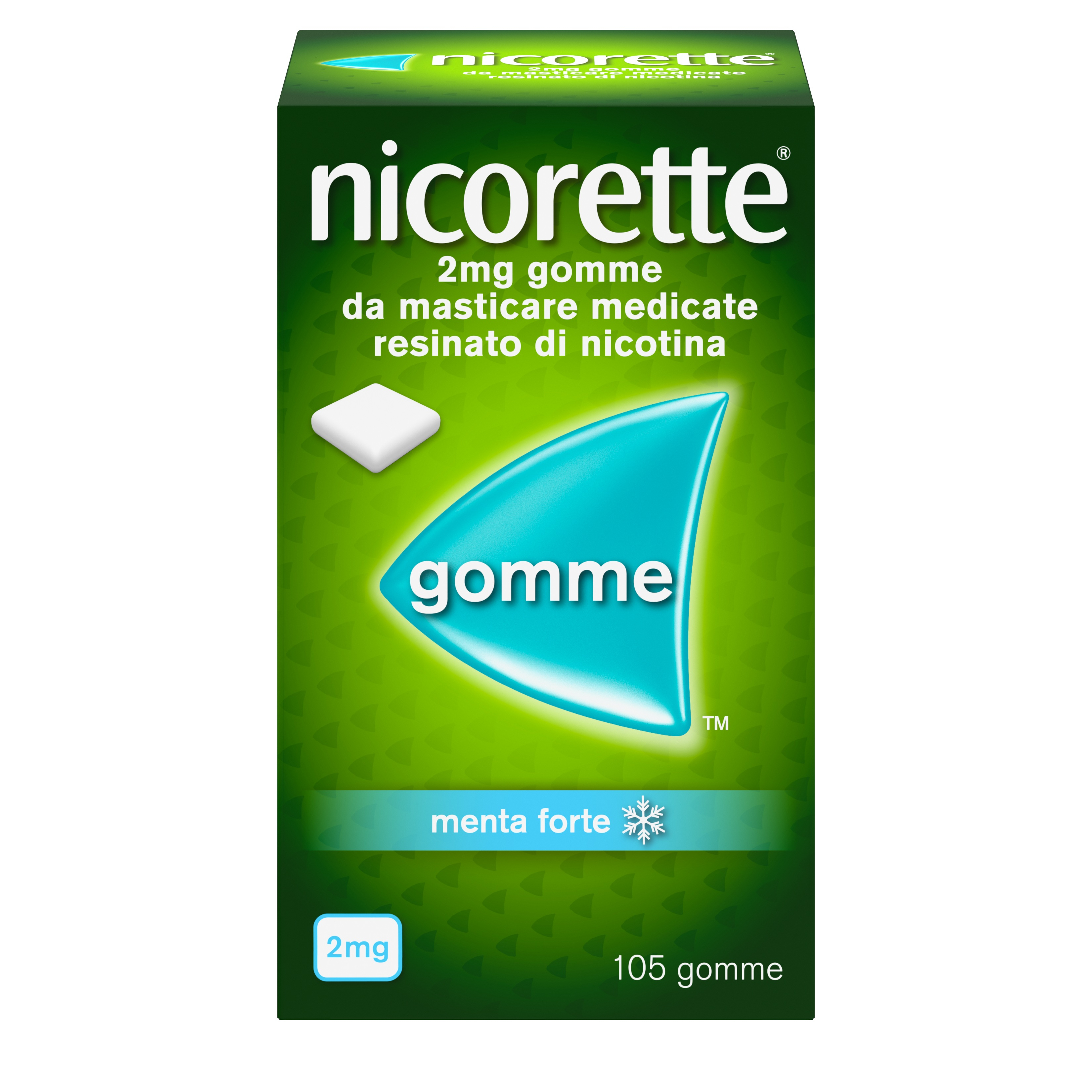 Nicorette Gomme 2 mg Nicotina Menta 105 Gomme Masticabili