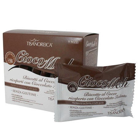 Tisanoreica CiocoMech Biscotti Cocco e Cioccolato - 9 Monoporzioni 