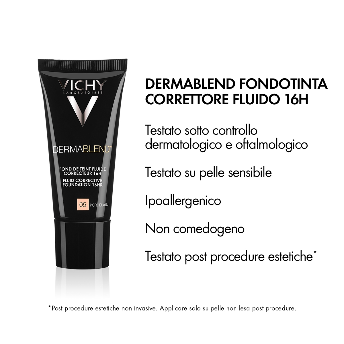 Vichy Dermablend Fondotinta Correttore Fluido 16h tonalità 35 - 30 ml correttore fino a 16 ore