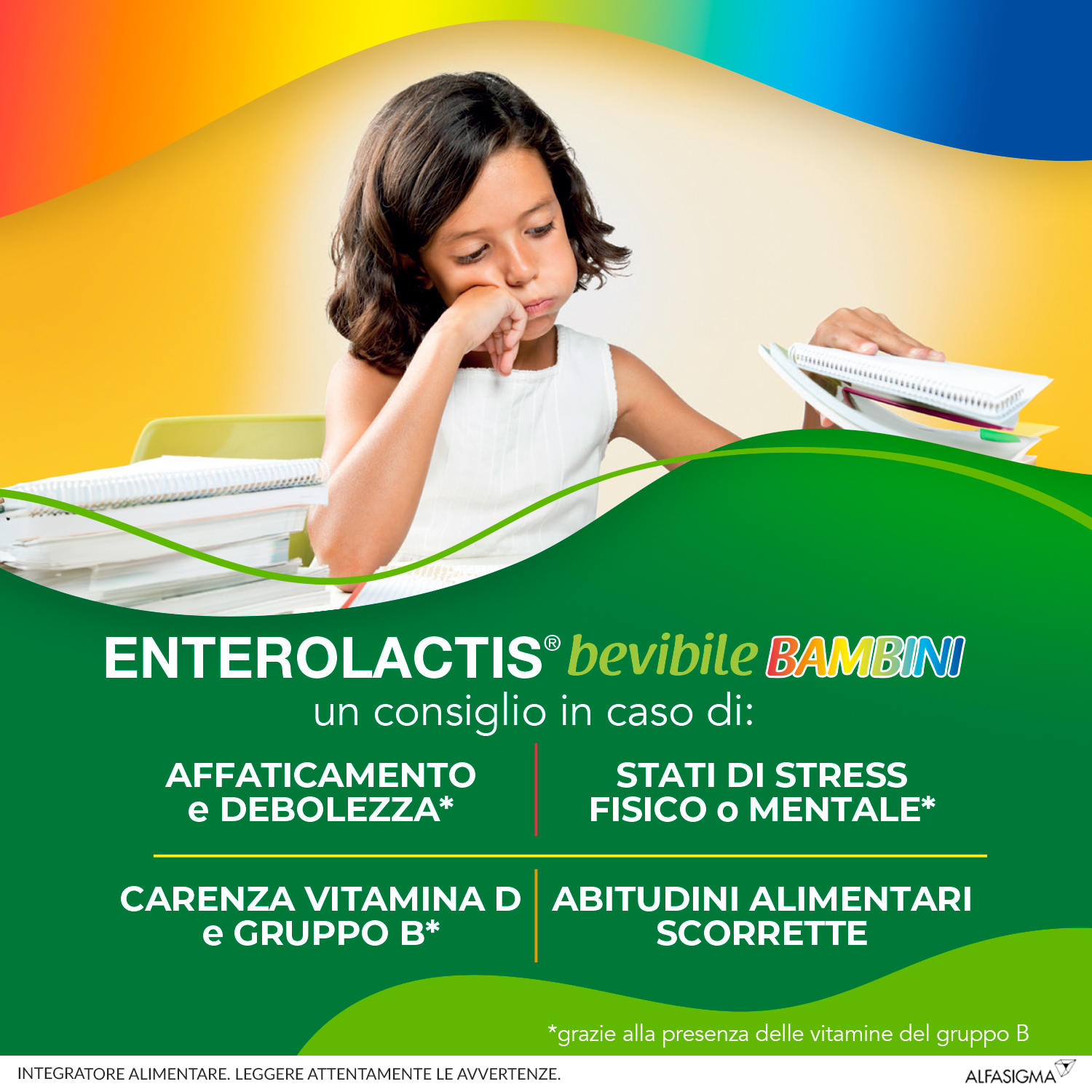 Enterolactis Bambini Bevibile, Integratore Alimentare con Fermenti lattici, probiotici L,Casei DG, 1 Miliardo Cellule Vive, Con Fruttosio, Senza Glutine e Lattosio, 12 Flaconcini da 10ml, Gusto Lampone