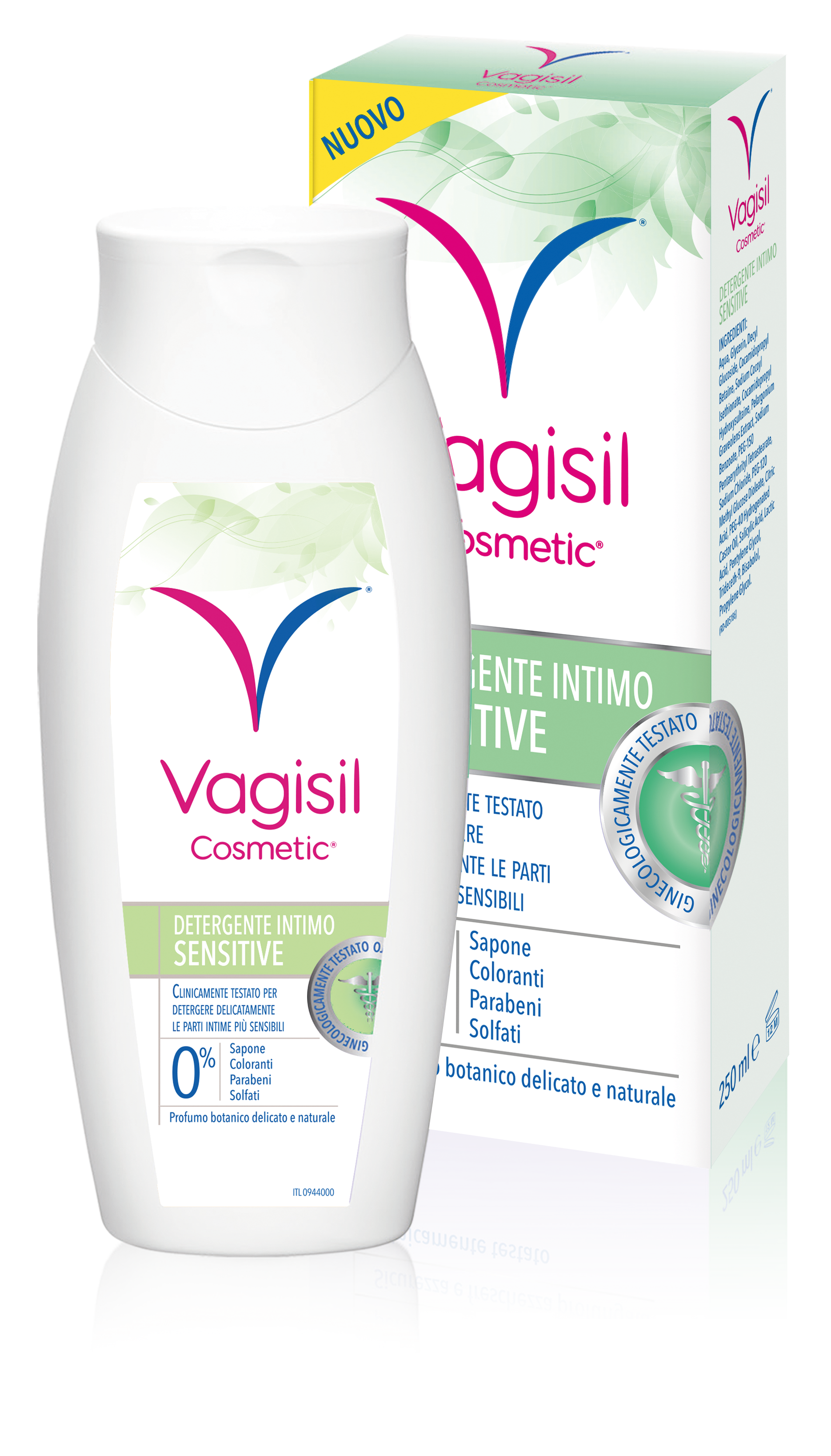 Vagisil Detergente Sensitive, Per l'Igiene Intima Quotidiana, Extra Delicato Per Pelle Sensibile, Senza Sapone. 250ml