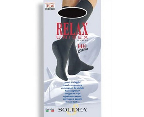 Solidea Relax Unisex 140 DEN Gambaletto Compressivo Colore Blu Scuro Taglia 4